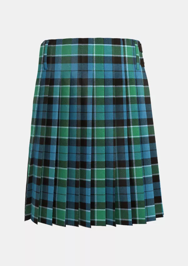 Traditional_Graham_of_Menteith_Ancient_Tartan_kilt_back_image_with_pleated_design_and_adjustable_buckles_for_men