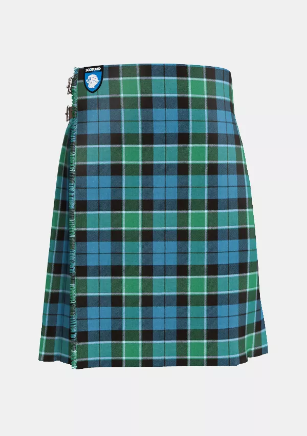 Traditional_Graham_of_Menteith_Ancient_Tartan_kilt_front_image_with_pleated_design_and_adjustable_buckles_for_men