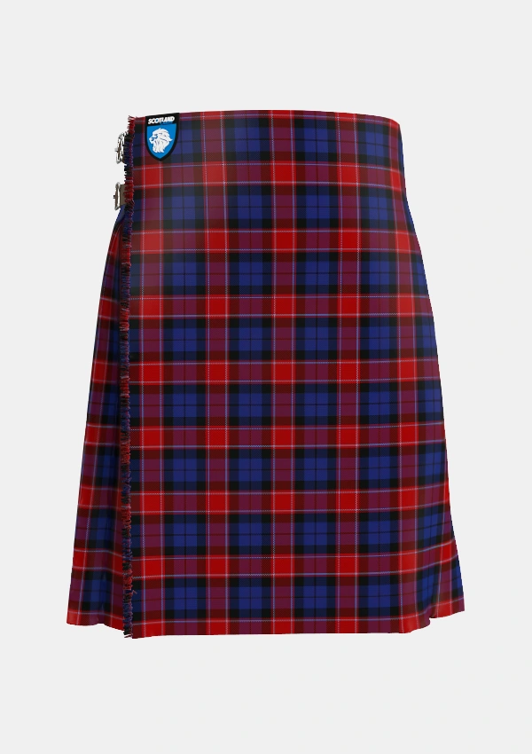 Traditional_Graham_of_Menteith_Red_Tartan_1053_kilt_front_image_with_pleated_design_and_adjustable_buckles_for_men