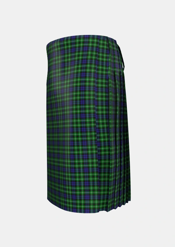 Traditional_Graham_of_Montrose_2_Tartan_1044_kilt_left_image_with_pleated_design_and_adjustable_buckles_for_men