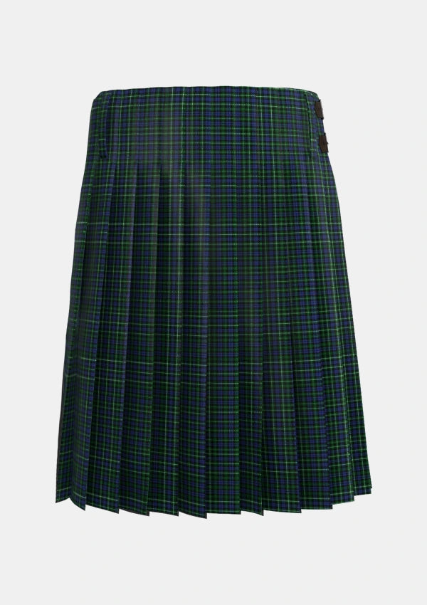 Traditional_Graham_of_Montrose_3_Tartan_1116_kilt_back_image_with_pleated_design_and_adjustable_buckles_for_men
