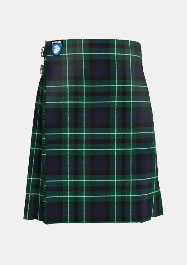 Traditional_Graham_of_Montrose_Modern_Tartan_kilt_front_image_with_pleated_design_and_adjustable_buckles_for_men