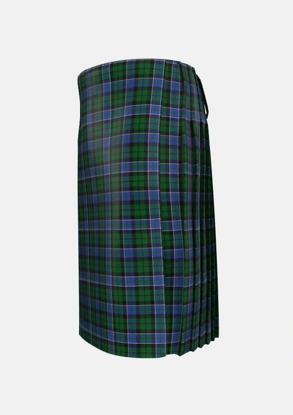 Traditional_Graham_of_Montrose_Tartan_746_kilt_left_image_with_pleated_design_and_adjustable_buckles_for_men