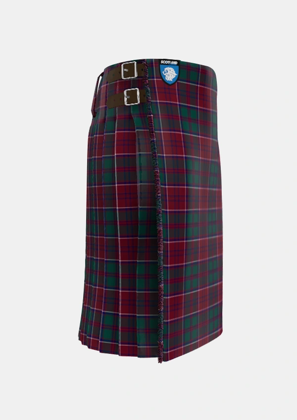 Traditional_Grant_of_Glenmoriston_Tartan_2887_kilt_right_image_with_pleated_design_and_adjustable_buckles_for_men