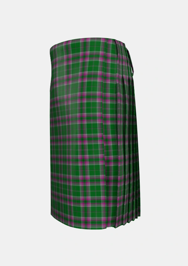Traditional_Gray_Hunting_Tartan_1079_kilt_left_image_with_pleated_design_and_adjustable_buckles_for_men