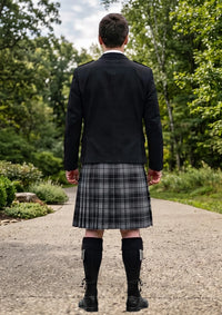 Traditional_Grey_Highlander_Tartan_Kilt_and_Argyle_Jacket_Kilt_Outfit_back_image