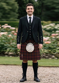 Traditional_Griffiths_of_Wales_tartan_5733_Kilt_and_Argyle_Jacket_Kilt_Outfit_front_image