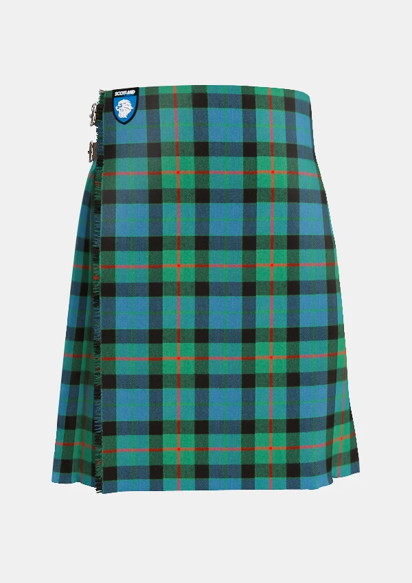 Traditional_Gunn_Tartan_kilt_front_image_with_pleated_design_and_adjustable_buckles_for_men