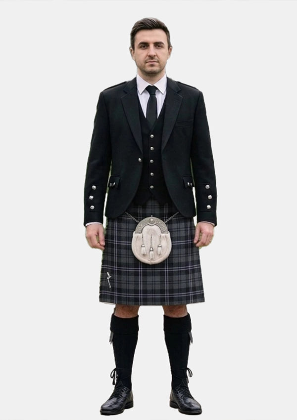 Traditional_Hamilton_Grey_Tartan_Kilt_and_Argyle_Jacket_Kilt_Outfits_front_image