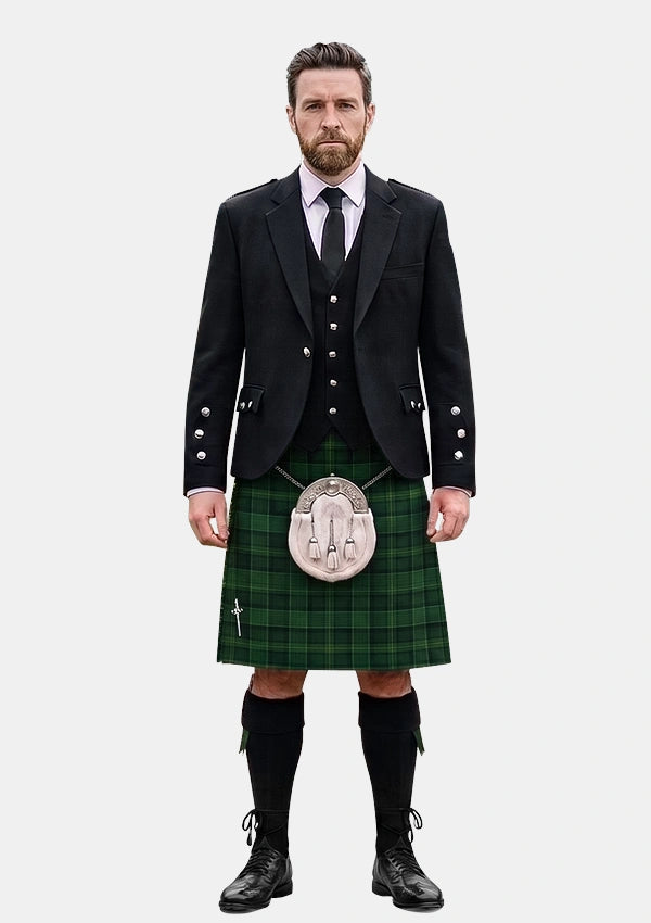 Traditional_Hanly_Tartan_10027_Kilt_and_Argyle_Jacket_Kilt_Outfits_front_image
