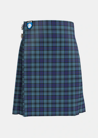 Traditional_Hannay_Blue_Tartan_6509_kilt_front_image_with_pleated_design_and_adjustable_buckles_for_men