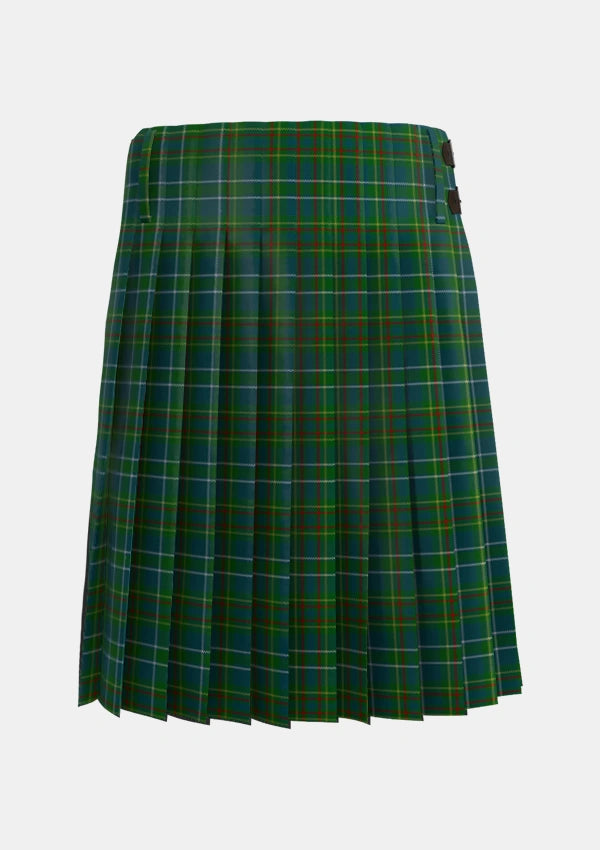 Traditional_Harkness_Hunting_Tartan_5710_kilt_back_image_with_pleated_design_and_adjustable_buckles_for_men