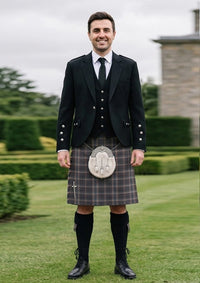 Traditional_Harris_Mist_tartan_13674_Kilt_and_Argyle_Jacket_Kilt_Outfit_front_image