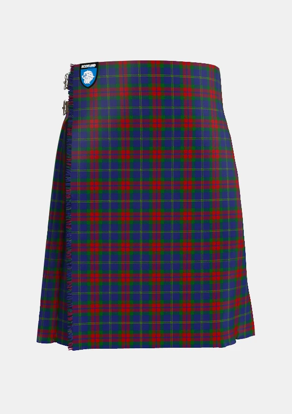 Traditional_Harvey_Tartan_kilt_6848_front_image_with_pleated_design_and_adjustable_buckles_for_men