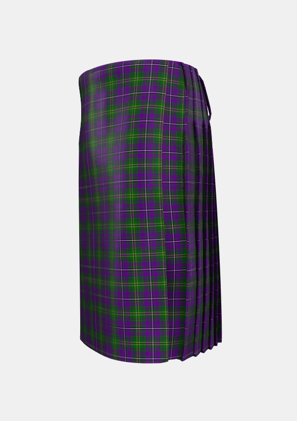 Traditional_Hay_of_Megginch_Tartan_13994_kilt_left_image_with_pleated_design_and_adjustable_buckles_for_men