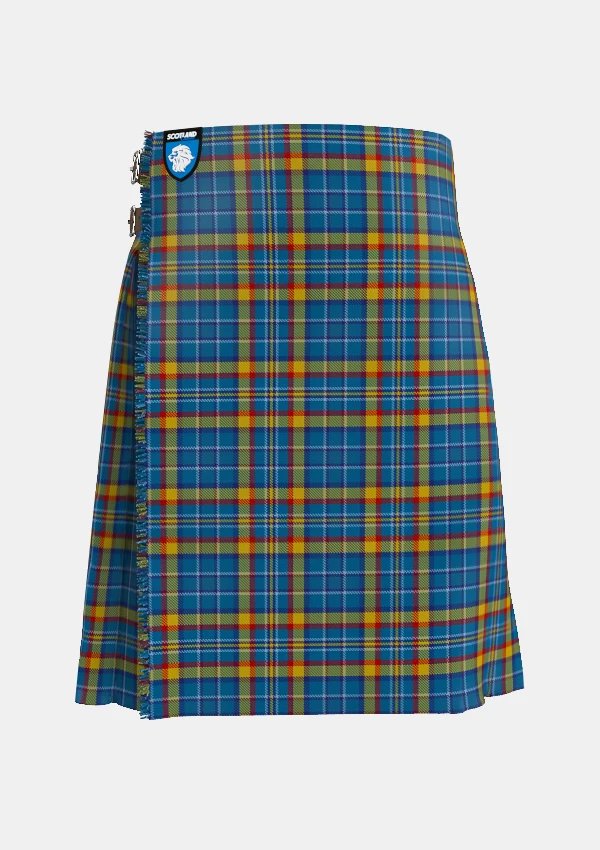 Traditional_Healy_Tartan_kilt_6236_front_image_with_pleated_design_and_adjustable_buckles_for_men