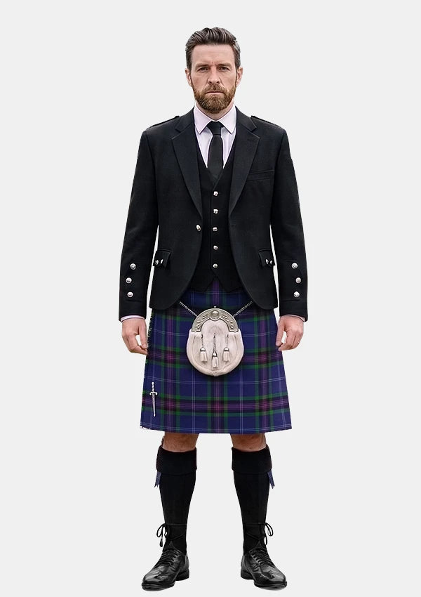 Traditional_Heart_of_Scotland_Tartan_Kilt_and_Argyle_Jacket_Kilt_Outfits_front_image
