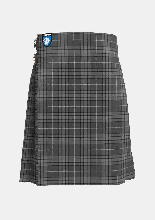 Traditional_Hebridean_Granite_tartan_front_image_with_pleated_design_and_adjustable_buckles_for_men