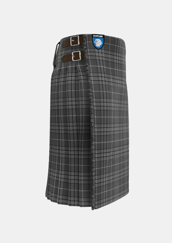 Traditional_Hebridean_Granite_tartan_right_image_with_pleated_design_and_adjustable_buckles_for_men