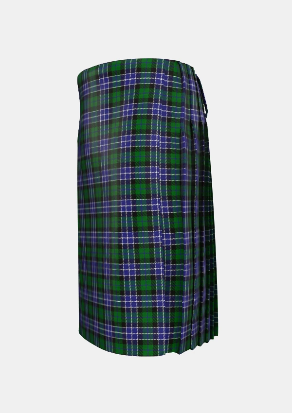 Traditional_Herd_Tartan_kilt_left_image_with_pleated_design_and_adjustable_buckles_for_men