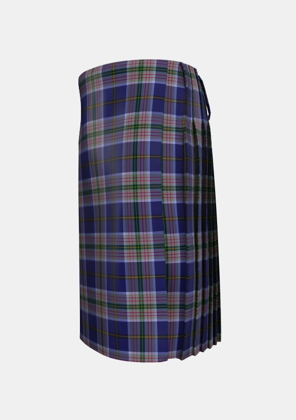 Traditional_Heston_Tartan_4221_kilt_left_image_with_pleated_design_and_adjustable_buckles_for_men
