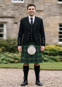Traditional_Hibernian_Football_Club_2559_Kilt_and_Argyle_Jacket_Kilt_Outfit_front_image