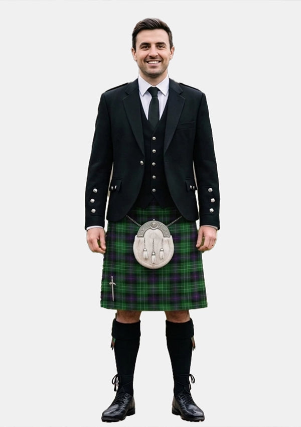 Traditional_Hibernian_Football_Club_2559_Kilt_and_Argyle_Jacket_Kilt_Outfits_front_image
