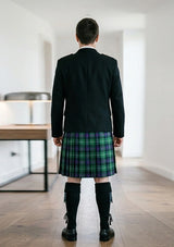 Traditional_Hibs_tartan_Kilt_and_Argyle_Jacket_Kilt_Outfit_back_image