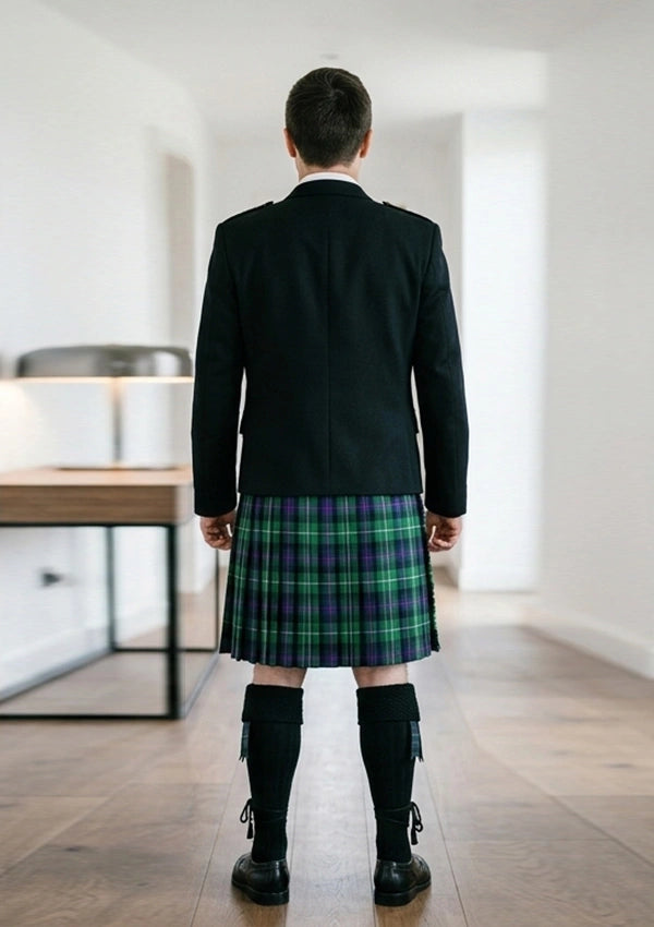Traditional_Hibs_tartan_Kilt_and_Argyle_Jacket_Kilt_Outfit_back_image