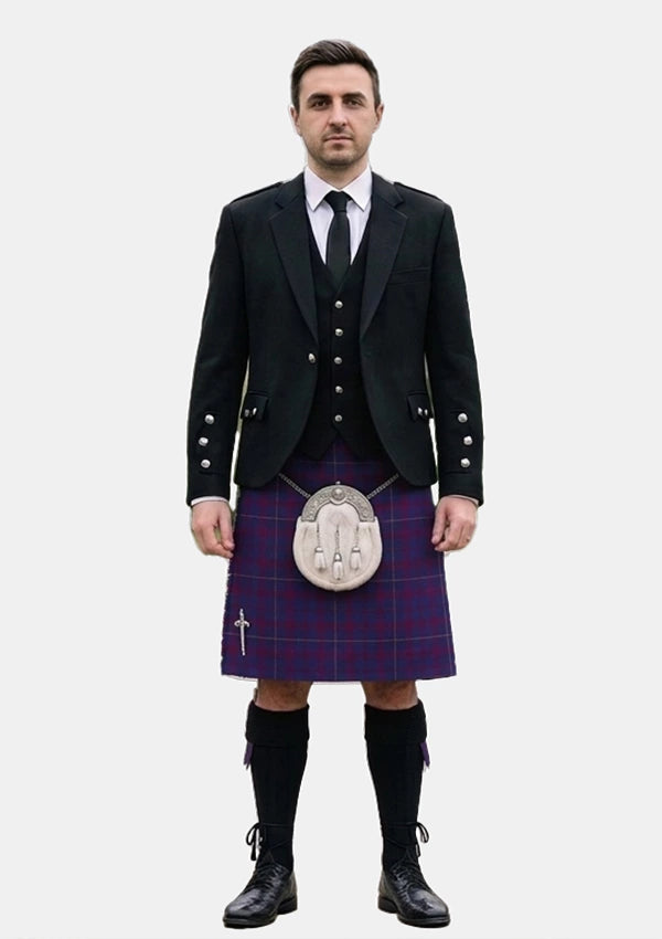 Traditional_Highland_Cathedral_Tartan_6136_Kilt_and_Argyle_Jacket_Kilt_Outfits_front_image