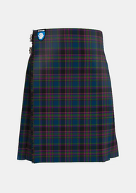 Traditional_Highland_Mist_Tartan_kilt_4585_front_image_with_pleated_design_and_adjustable_buckles_for_men