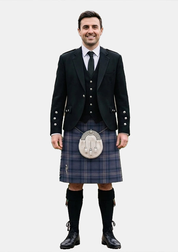 Traditional_Highland_Sky_tartan_6825_Kilt_and_Argyle_Jacket_Kilt_Outfits_front_image