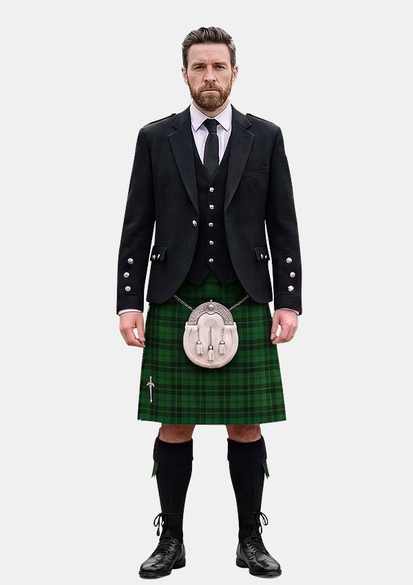 Traditional_Hislop_Hunting_Tartan_3847_Kilt_and_Argyle_Jacket_Kilt_Outfits_front_image