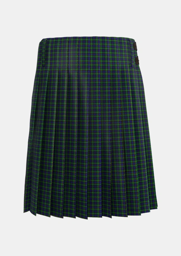 Traditional_Hogarth_of_Firhill_Tartan_198_kilt_back_image_with_pleated_design_and_adjustable_buckles_for_men