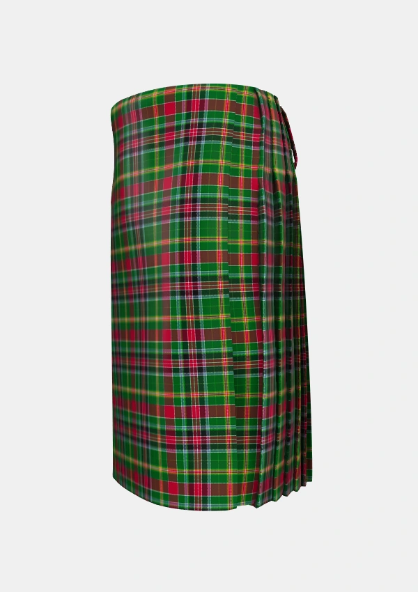 Traditional_Hunter_Wilsons_Tartan_1866_kilt_left_image_with_pleated_design_and_adjustable_buckles_for_men
