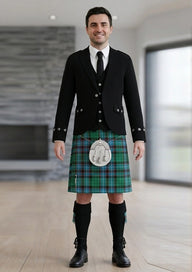 Traditional_Hunter_tartan_Kilt_and_Argyle_Jacket_Kilt_Outfit_front_image