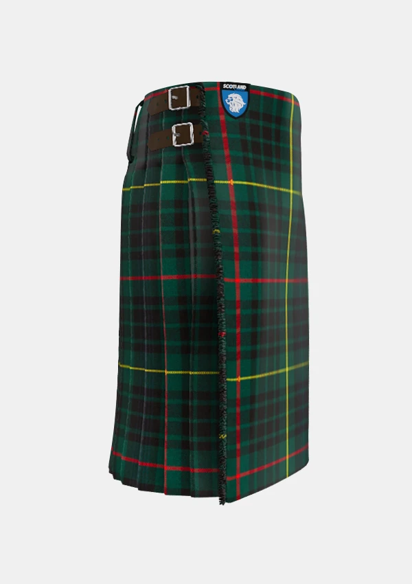 Traditional_Hunting_Stewart_Tartan_kilt_right_image_with_pleated_design_and_adjustable_buckles_for_men