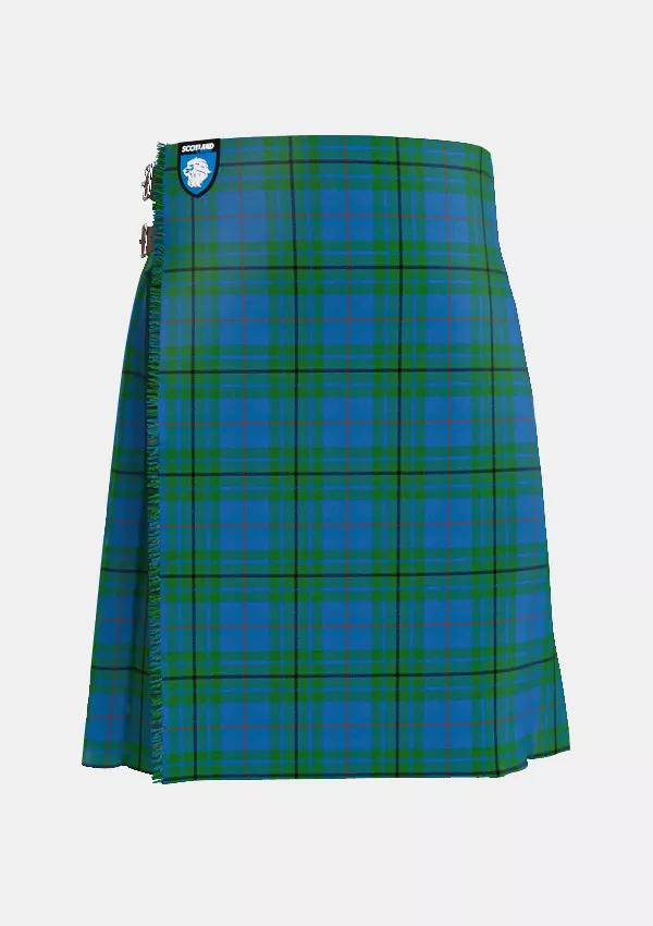 Traditional_Hutton_Ancient_Tartan_kilt_front_image_with_pleated_design_and_adjustable_buckles_for_men