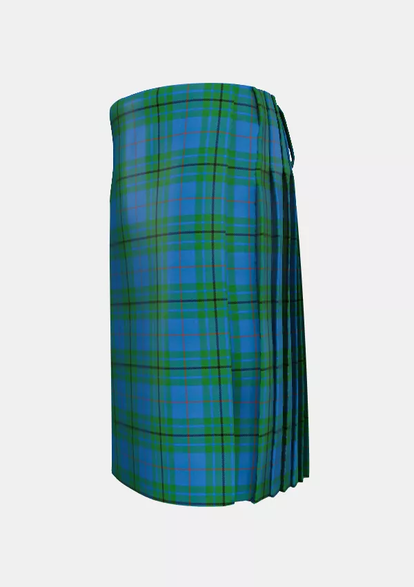 Traditional_Hutton_Ancient_Tartan_kilt_left_image_with_pleated_design_and_adjustable_buckles_for_men