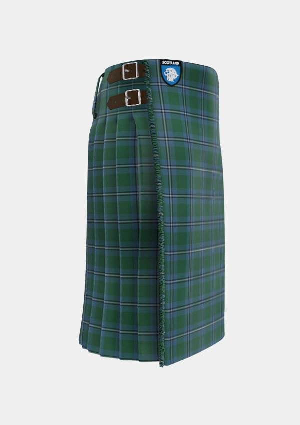 Traditional_Irvine_of_Drum_Tartan_733_kilt_right_image_with_pleated_design_and_adjustable_buckles_for_men