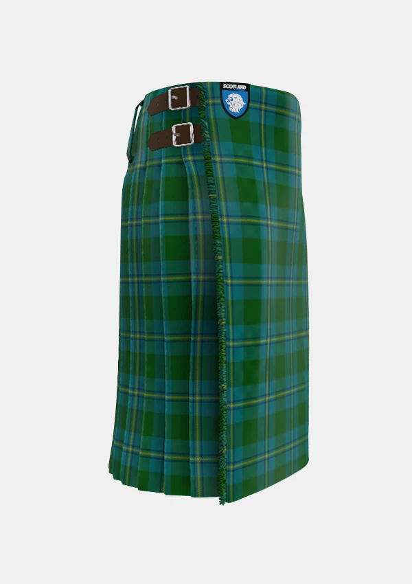 Traditional_Irving_of_Bonshaw_tartan_right_image_with_pleated_design_and_adjustable_buckles_for_men