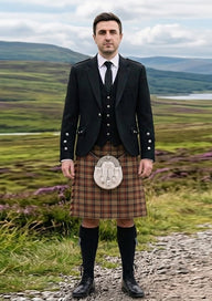 Traditional_Islay_Tartan_5280_Kilt_and_Argyle_Jacket_Kilt_Outfit_front_image