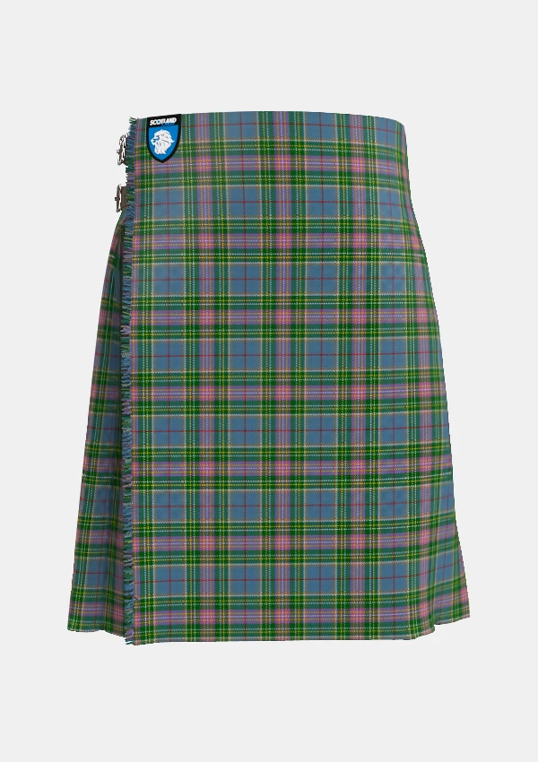 Traditional_Isle_of_Man_Tartan_kilt_3832_front_image_with_pleated_design_and_adjustable_buckles_for_men