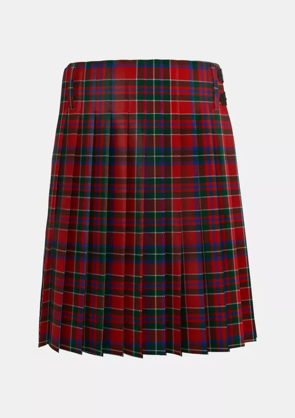 Traditional_James_of_Glencarr_Tartan_7542_kilt_back_image_with_pleated_design_and_adjustable_buckles_for_men