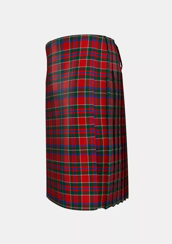 Traditional_James_of_Glencarr_Tartan_7542_kilt_left_image_with_pleated_design_and_adjustable_buckles_for_men