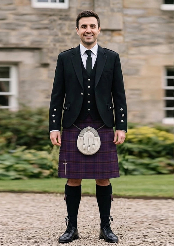 Traditional_James_of_Wales_Tartan_Kilt_and_Argyle_Jacket_Kilt_Outfit_front_image
