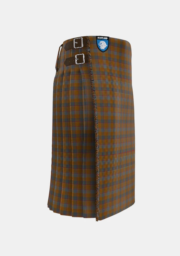 Traditional_Jardine_Tartan_kilt_1432_right_image_with_pleated_design_and_adjustable_buckles_for_men
