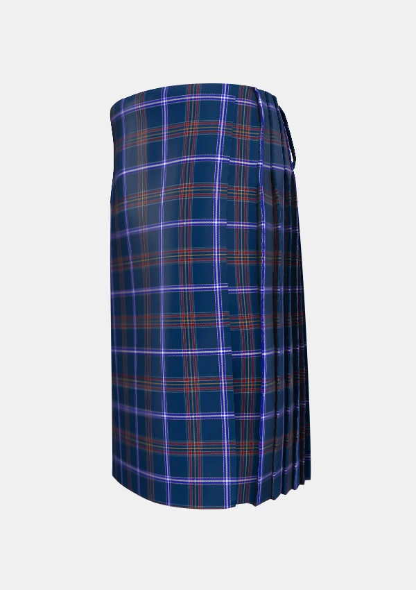 Traditional_Jewish_Tartan_kilt_7615_left_image_with_pleated_design_and_adjustable_buckles_for_men
