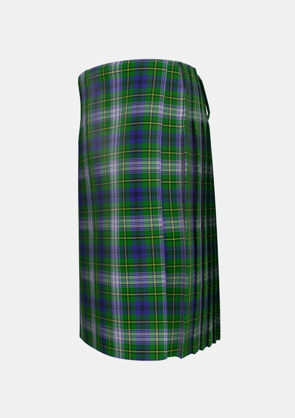 Traditional_Johnston_Dress_Dalgleish_Tartan_5308_kilt_left_image_with_pleated_design_and_adjustable_buckles_for_men