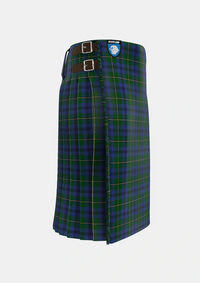 Traditional_Johnstone_Johnston_Tartan_1062_kilt_right_image_with_pleated_design_and_adjustable_buckles_for_men